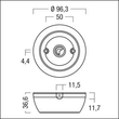 22170201 Zumtobel ED SENS mini CM Passiv-Infrarot-Bewegungs-Lichtsensor Produktbild Additional View 1 S