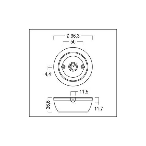 22170201 Zumtobel ED SENS mini CM Passiv-Infrarot-Bewegungs-Lichtsensor Produktbild Additional View 1 L