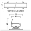 21013726 Zumtobel LINELIGHT 600 827 65 L910 SR CWL LED-Lichtlinie Produktbild Additional View 1 S