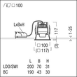 60817898 Zumtobel P INF Q100H LED1000 930 LDO AL WH LED Decken-Einbauleuchte Produktbild Additional View 1 S