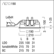 60818267 Zumtobel P INF Q190L LED2500 930 LDO AL WH LED Decken-Einbauleuchte Produktbild Additional View 1 S