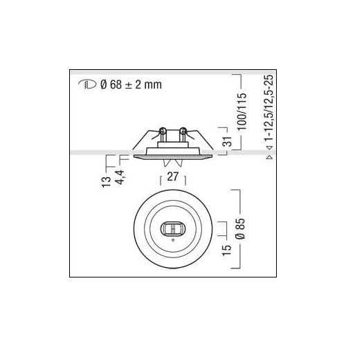 42185687 Zumtobel RESCLITE PRO MRCR ESC HP E3D WH Sicherheitsleuchte Produktbild Additional View 1 L