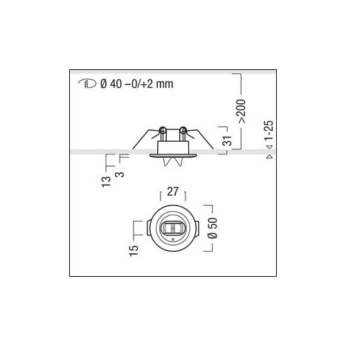 42185662 Zumtobel RESCLITE PRO MRCR MINI ESC90 E1D WH Sicherheitsleuchte Produktbild Additional View 1 L