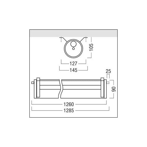 42186472 Zumtobel TUBILUX 4100 840 PM L1285 E3 TW Rohrleuchte mit Durchgangsv Produktbild Additional View 1 L