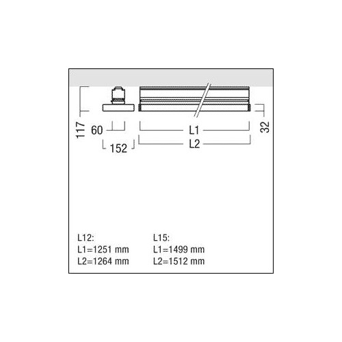 42932553 Zumtobel ECOOS2 SLIM 5500 940 TEC L15 MPO LDE WH Leuchte mit TECTON A Produktbild Additional View 1 L