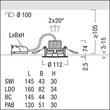 60818953 Zumtobel MICROS2 R100 1700 927 LDO WFL DBK BK LED-Deckeneinbauleuchte Produktbild Additional View 1 S