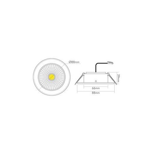 1856756323 Nobile 5068 ECO Flat 8W schwarz matt 3000K 38° 350mA Produktbild Additional View 2 L