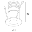 114484 Isoled LED Einbauleuchte MiniAMP Produktbild Additional View 1 S