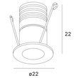 114484 Isoled LED Einbauleuchte MiniAMP Produktbild Additional View 2 S