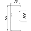 6279400 Obo GA A70170RW Geräteeinbaukanalasymmetrisch70x170x200 Produktbild Additional View 1 S