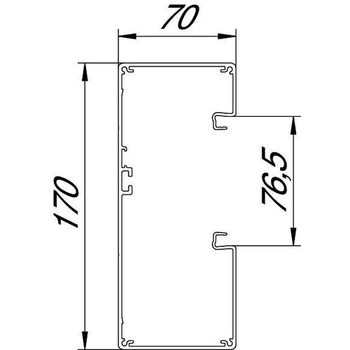 6279400 Obo GA A70170RW Geräteeinbaukanalasymmetrisch70x170x200 Produktbild Additional View 1 L