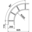 6225142 Obo LB 90 1120 R3 FT Bogen 90° für Kabelleiter 110x200 Stahl tauchfeue Produktbild Additional View 1 S