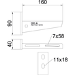 6420912 Obo AW 15 16 FT 2L Wand  und Stielausleger mit 2 Befestigungslöchern Produktbild Additional View 1 S