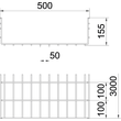 6003696 Obo SGR 155 500 FT Schwere Gitterrinne SGR 155x500x3000 Stahl tauc Produktbild Additional View 1 S