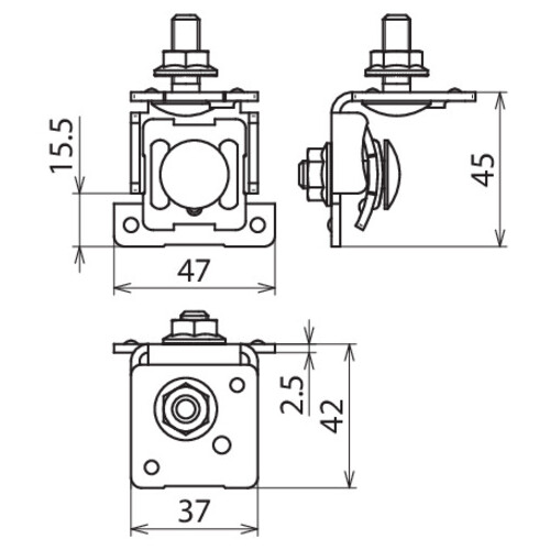 123042 Dehn Halter für Metalldach mit Stehfalz Klemmbereich Fl 0.7 8mm NIRO Produktbild Additional View 1 L