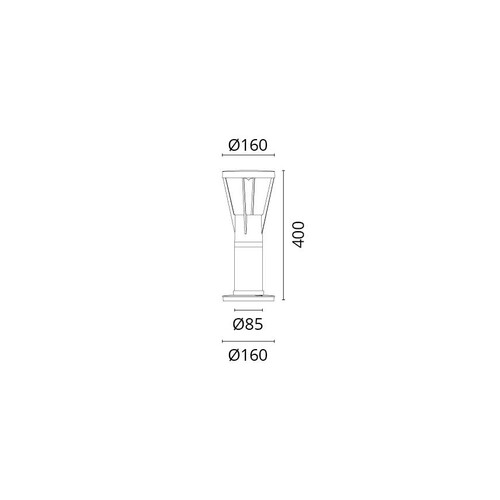 623624 SG Leuchten ARCO AIR R 6,2W LED 3000K, graphit, Poller Produktbild Additional View 1 L