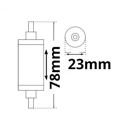 114620 Isoled R7s LED Stab SLIM 6W 78mm warmweiß Produktbild Additional View 2 L