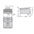 2091-1528/002-000 Wago 1 Leiter Stiftleiste Entriegelungshebel 1,5 mm²  Produktbild Additional View 1 S