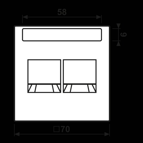 LS1969-25NAWEWW Jung Abdeckung f. MJ 2fach NA WE (TE-conne.) Produktbild Additional View 1 L