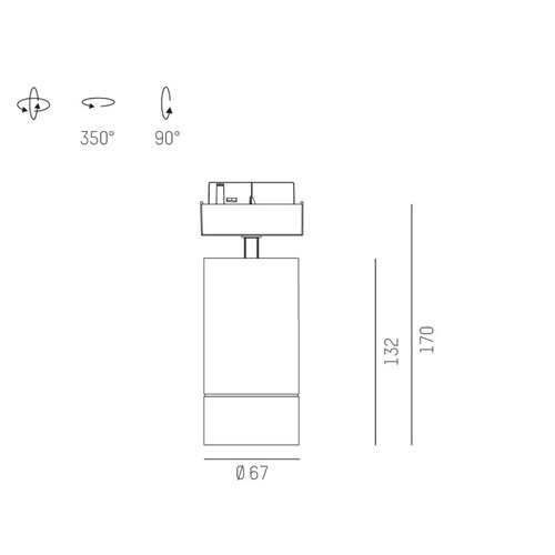 495-420000000550 Molto Luce MOVA S GU10 VOLARE SCHIENENSTRAHLER MIT weiß weiß 1 Produktbild Additional View 1 L