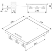 16631 Trayco FS HC15 PL SQ 260 SS304 Klappdeckel quadratisch flach B=258mm, Produktbild