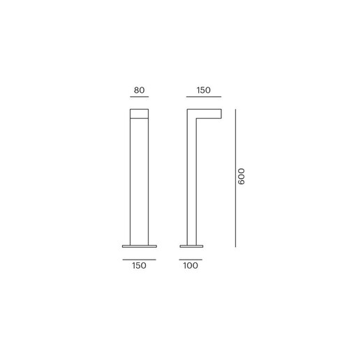 472-90029900 Molto Luce ALIAR F Poller Leuchte 12W 460lm 3000K RAL7016 Produktbild Additional View 1 L