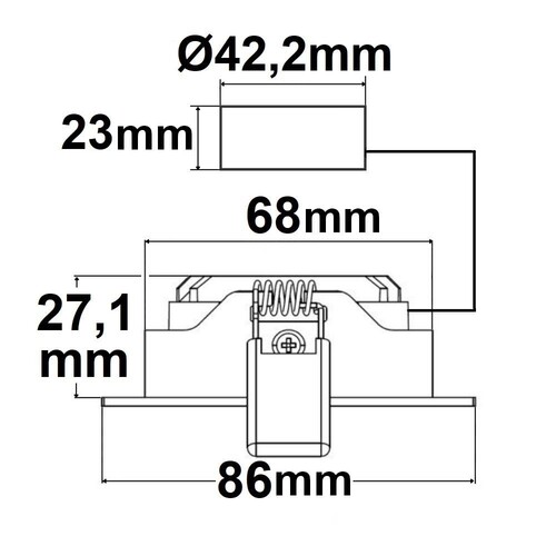 114883 Isoled Slim 68 Einbauleuchte 9W weiß dimmbar Produktbild Additional View 1 L