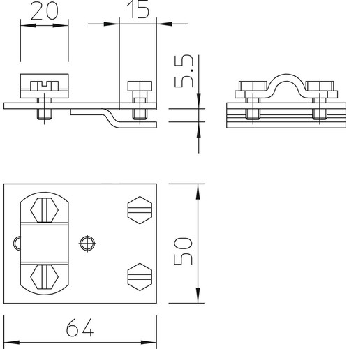 5317481 Obo 271 8 10 VA Falzklemme 8/10mm Edelstahl, rostfrei Produktbild Additional View 1 L