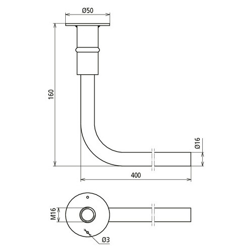 419020 Dehn Betonstahl Erdungsbrücke gebogen mit Anschlussplatte mit Gewinde Produktbild Additional View 2 L