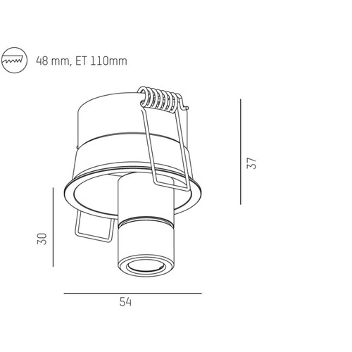 577-006010123080 Molto Luce RIDE SPOT 1 R EINBAUSTRAHLER natur eloxiert LED Produktbild Additional View 1 L