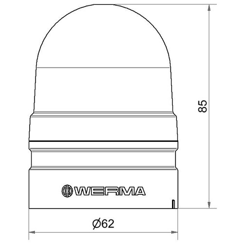260.120.75 Werma LED Mini TwinFLASH 24VAC/DC rot Produktbild Additional View 1 L