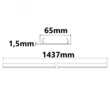 113936 Isoled FastFix LED Linearsystem S Blindabdeckung für Balkenaufnahme, 1.5m Produktbild 1 S