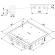 15965 Trayco FS HC8 CE SQ 260 RF PA9011 Klappd. quadr. Doppelboden L=258mm, B=2 Produktbild Additional View 2 S