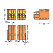 734-205 Wago 1 Leiter Federleiste 1,5 mm² Rastermaß 3,81 mm 5 polig orange Produktbild Additional View 1 S