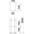 6002451 Obo GRM 105 100 A2 Gitterrinne GRM 105x100x3000 Edelstahl, rostfrei bl Produktbild Additional View 1 S