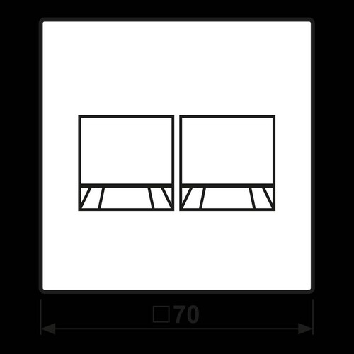 LS1969-2WE Jung Abdeckung f. MJ 2fach WE (AMP, Radiall) Produktbild Additional View 1 L