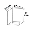 113982 Isoled Wandleuchte 1xGU10, IP54, sandschwarz, exkl. Leuchtmittel Produktbild Additional View 1 S