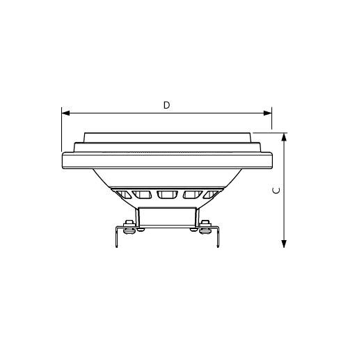 33399400 Philips MASTER LEDspot 11-50W ExpertColor 930 AR111 24° DIM Produktbild Additional View 1 L