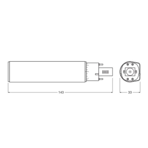 4058075559158 Osram DULUXDE18LED 7W/840 230VHFG24Q-2FS1 Produktbild Additional View 3 L