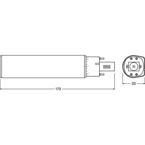 4058075559172 Osram DULUXDE26LED 10W/830230VHFG24Q-3FS1 Produktbild Additional View 3 L