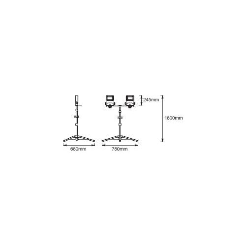 4058075213999 Ledvance LED WORKLIGHT 2X50W 840 TRIPOD Produktbild Additional View 1 L