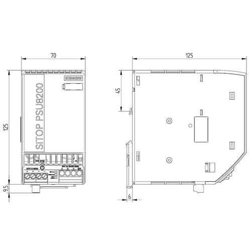 6EP3446-8SB00-0AY0 Siemens Stromversorgung SITOP PSU8200, 3 phasig Produktbild Additional View 2 L