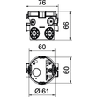 2003702 Obo UG 66 UP Geräte Verbindungsdose Ø60mm, H66mm Polypropyl Produktbild Additional View 1 S