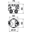 2003703 Obo UG 66 GS UP Geräte Verbindungsdose mit Geräteschrauben Ø60 Produktbild Additional View 1 S