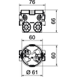 2003708 Obo UG 66 L UP Geräte Verbindungsdose luftdicht Ø60mm, H66mm  Produktbild Additional View 1 S