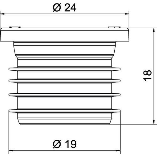 2003738 Obo ZA 25 VS Verschlussstopfen für M25, luftdicht Ø25 Thermoplastische Produktbild Additional View 1 L