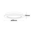 114680 Isoled LED Möbeleinbaustrahler MiniAMP silber, 4W, 60°, 12V DC warmwei Produktbild Additional View 1 S