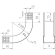 7007109 Obo RBV 620 S A2 Vertikalbogen 90° steigend 60x200 Edelstahl, rostfrei Produktbild Additional View 1 S