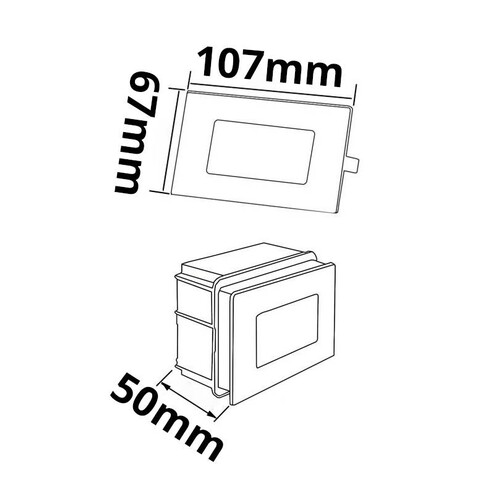 114569 Isoled LED Wandeinbauleuchte eckig, 2.5W, IP65, ColorSwitch 3000K|40 Produktbild Additional View 2 L