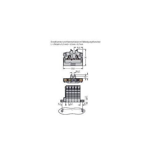 2252-301 Wago 2 Leiter Mini Durchgangsklemme, mit Drücker, 2,5 mm², Produktbild Additional View 2 L